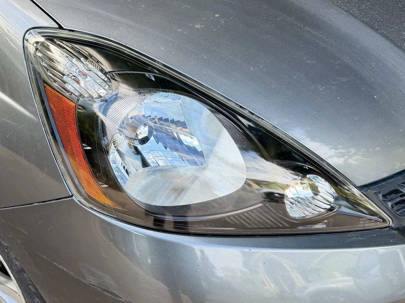 Headlight after restoration — crystal clear